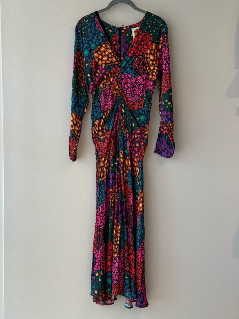 Farm Rio NWT rainbow hearts long midi dress size S